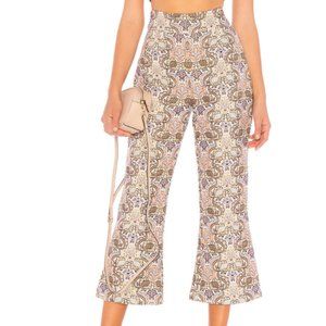 NWOT FOR LOVE & LEMONS Brocade Flared Pant